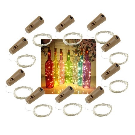 Chilitec LED Flaschen-Lichterkette "CB", 2m, 20 LED's, 2er SET