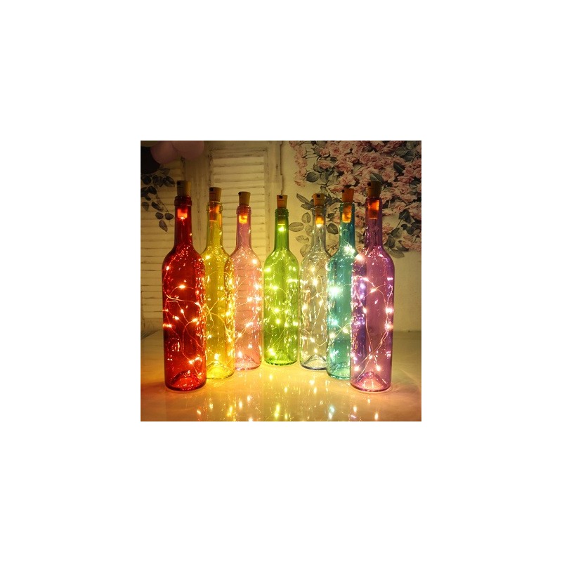 Chilitec LED Flaschen-Lichterkette "CB", 2m, 20 LED's, 2er SET