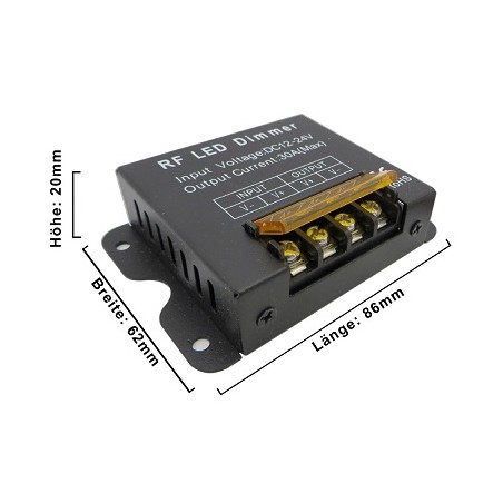 HM LED-Funkdimmer mit Fernbedienung, 12V DC, 360W