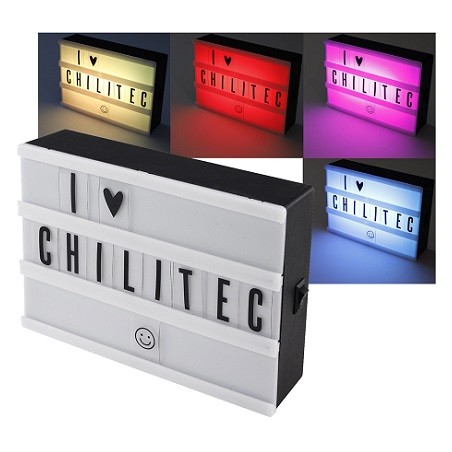 Chilitec LED Leuchtkasten mit Buchstaben und Sonderzeichen, RGB | 4740