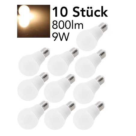 Chilitec LED-Lampe, Birne E27 "G80 Promo", 9W