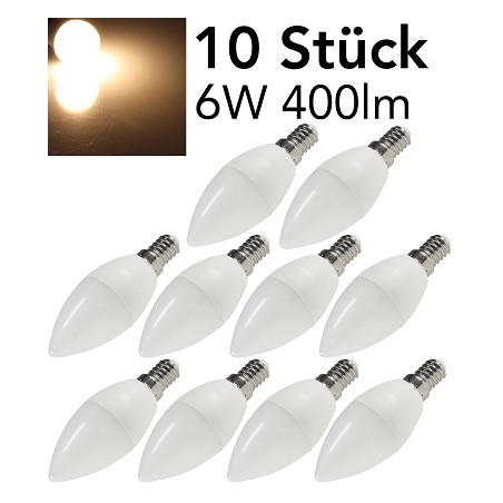 Chilitec E14 LED Lampe, Kerzenlampe "K50 Promo", 6W