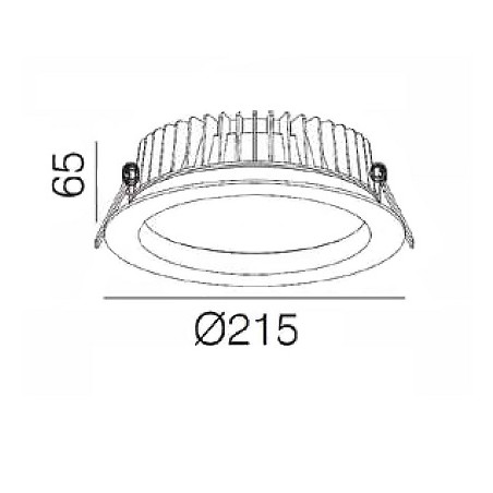 HM LED-Einbaustrahler "Sol", 21cm, Lochmass:18.5/19.5cm | 4800