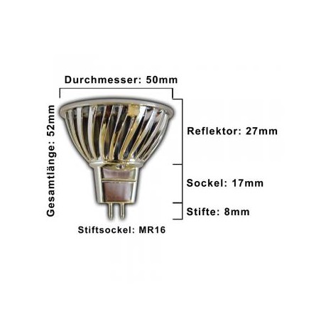 HM LED-Lampe MR16/GU5.3, 12V AC/DC, 5W, dimmbar