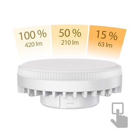 Ledscom GX53 LED-Leuchtmittel "3Step", 6W, 3 Stufen Dimmung