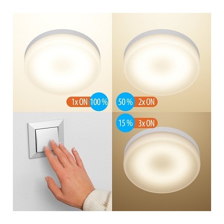 Ledscom GX53 LED-Leuchtmittel "3Step", 6W, 3 Stufen Dimmung