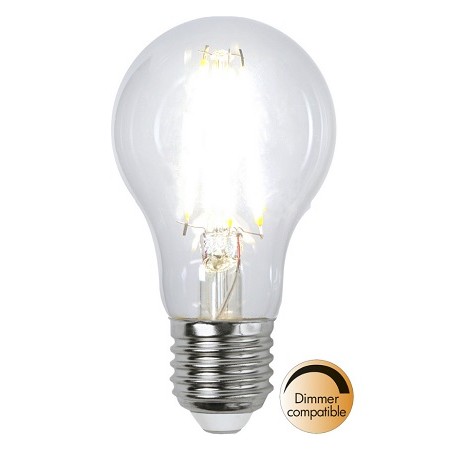 Star Trading LED-Lichterketten Glühlampe "A60 Clear" E27, 8W