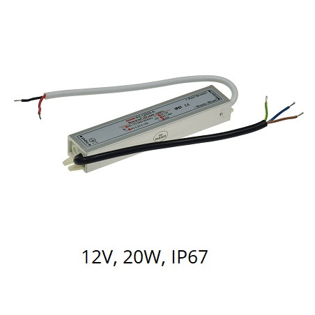 Chilitec LED DC-Treiber/Trafo "CT-20-IP67", 12V DC, 20W, 1.67A