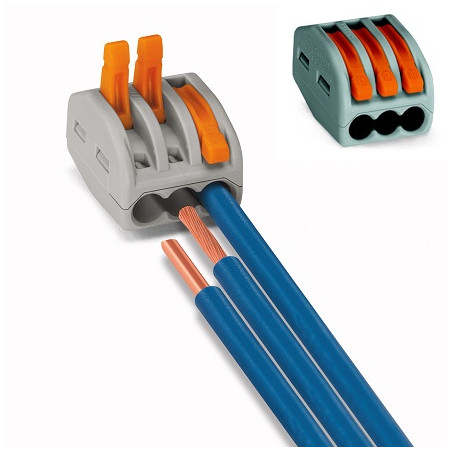 Wago Verbindungsklemmen "Compact3", mit Hebel, 0.08-4mm²