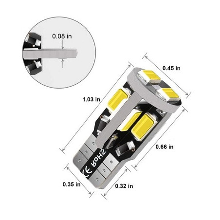 HM LED-Stecksockellampe W5W (T10), 2.5W, 10-18V