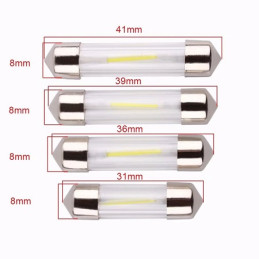 HM LED-Soffitte SV8.5, C5W, COB SMD, 3W, 31/36/41mm Länge 31/32mm