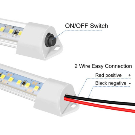 McShine LED Lichtleiste "RV-350", 12V DC, 9.6W, 35cm