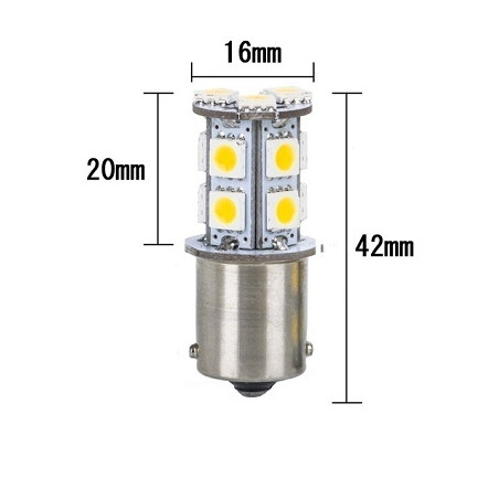 HM LED Lampe BA15s/1156, 3W, 10-14V, 13 LEDs