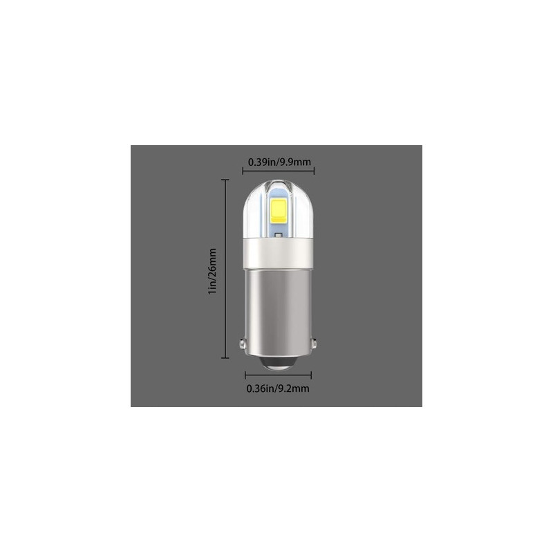 HM LED Lampe BA9s, 12V DC, 1.5W, 2 SMD 3030 LED