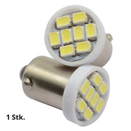 HM LED Lampe BA9s, 12V DC, 1.2W, 8 SMD LED