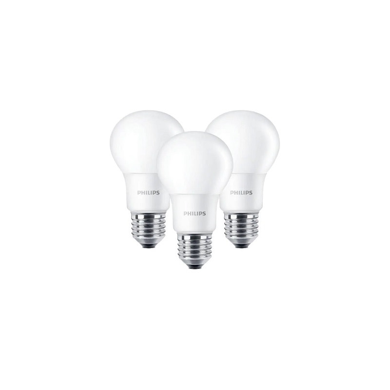 Philips LED-Lampe, Birne E27 "CorePro", 8W, 3er Set
