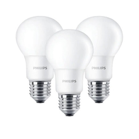 Philips LED-Lampe, Birne E27 "CorePro", 8W, 3er Set