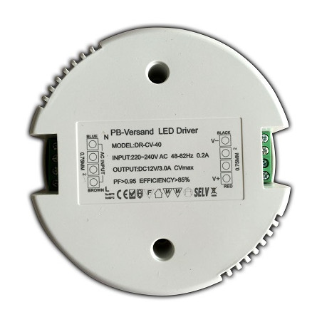 PB LED DC-Treiber/Trafo, 12V DC, 40W, 3A