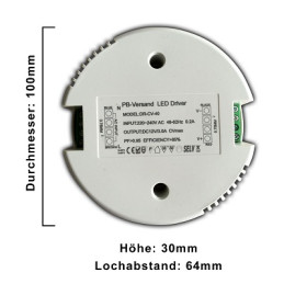 PB LED DC-Treiber/Trafo, 12V DC, 40W, 3A 2