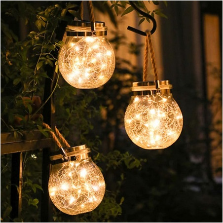 PB LED Solarglas "SOLE30", 30 warme LED's, 2er-Set