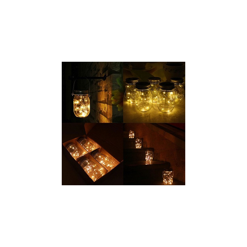 PB LED Solarglas "SOLE20", 20 warme LED's