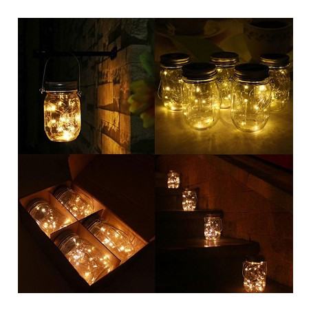 PB LED Solarglas "SOLE20", 20 warme LED's