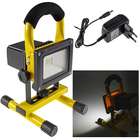 Chilitec LED-Baustrahler "SPOT-10", 7W, Akku, 9 SMD LED