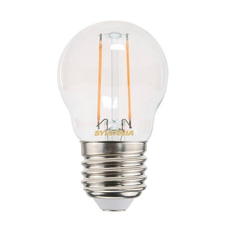Sylvania LED Lampe, Tropfen/Kugel Filament E27, 2.1W, klar
