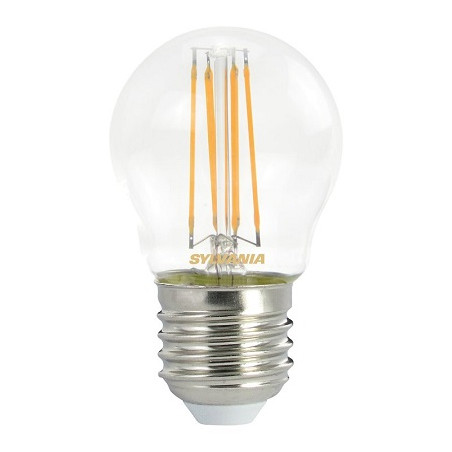 Sylvania LED Lampe, Tropfen/Kugel Filament E27, 4W, klar