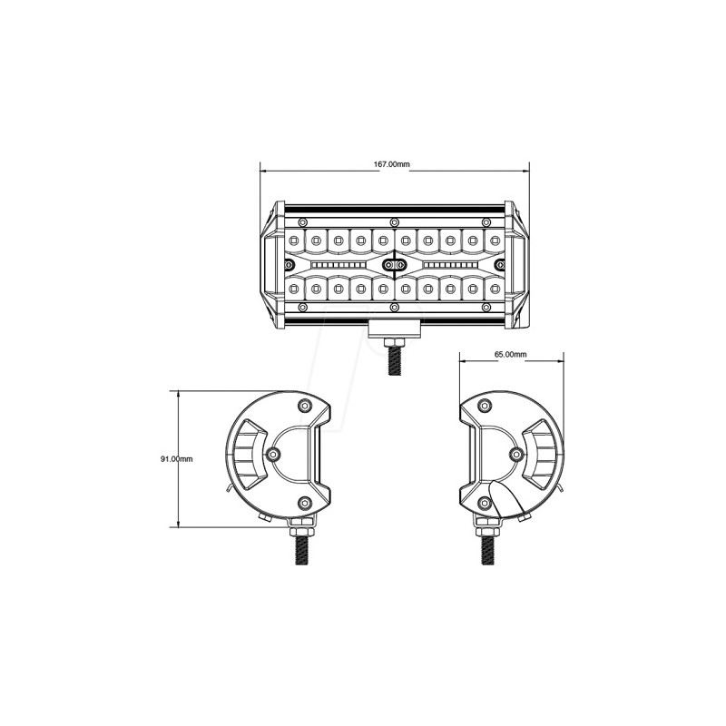 B&S LED-Arbeitsscheinwerfer "BS-K120", 120W, 10V-30V
