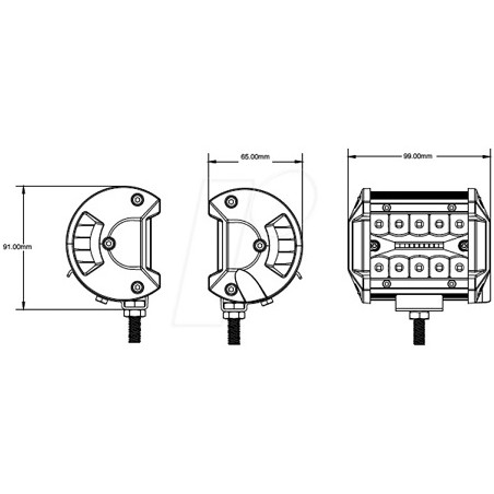 B&S LED-Arbeitsscheinwerfer "Offroad 60Q", 60W, 9V-32V DC