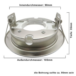 PB LED Einbaurahmen "PB-105/90", GX53, max. 50W 2