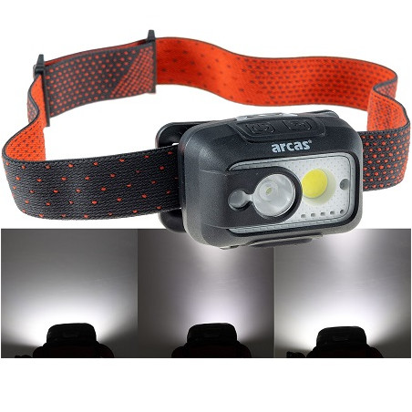 Arcas LED-Kopf/Stirnlampe "XPG", 3+6W, verstellbar/neigbar
