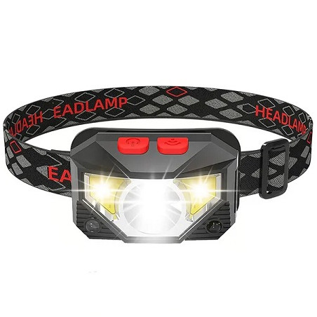 HM LED Sensor-Kopf/Stirnlampe "IPX 4", verstellbar/neigbar