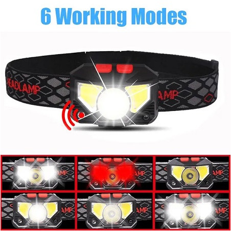 HM LED Sensor-Kopf/Stirnlampe "IPX 4", verstellbar/neigbar