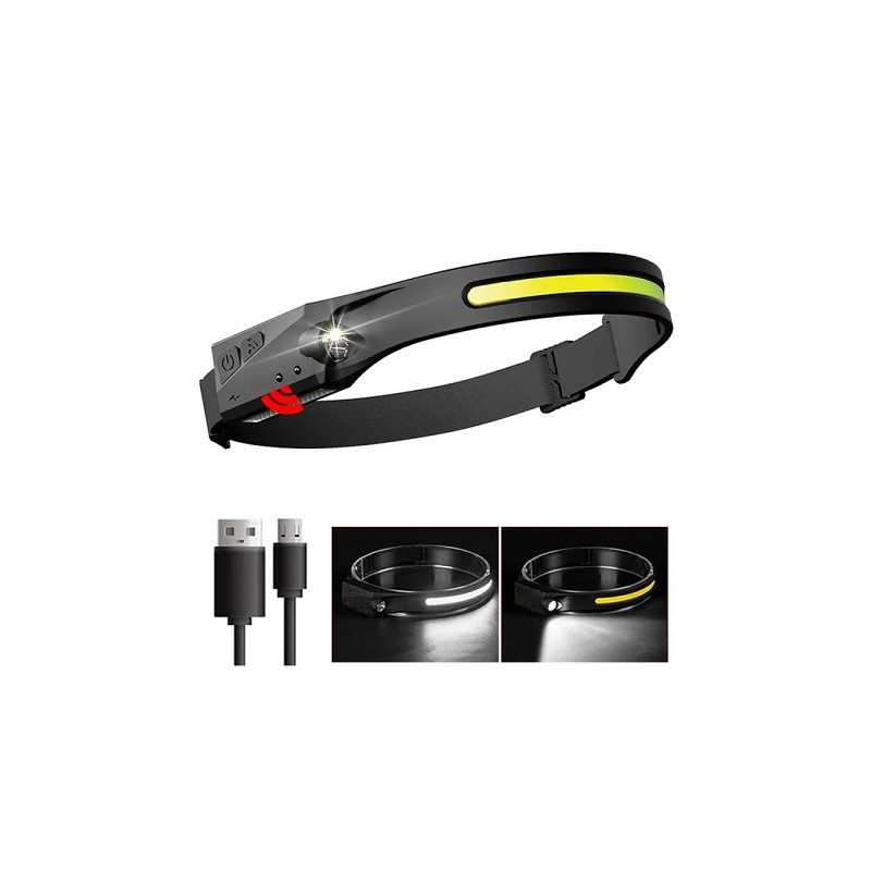 HM LED Sensor-Kopf/Stirnlampe "COB+XPG", verstellbar