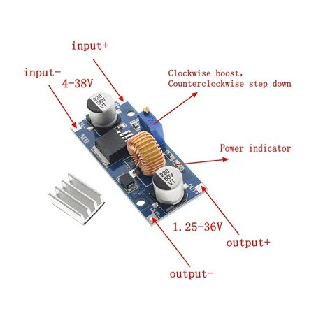 HM DC/DC Down Spannungswandler/regler, max. 75W/4.5A