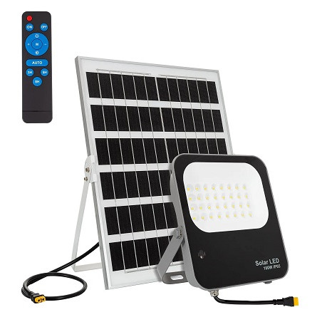 LEDKIA LED Solar-Scheinwerfer "SLF100", 100W, 32 LED, inkl. FB