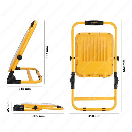 HOFTRONIC LED-Baustrahler "HT-100", 100W, Akku, SMD-LED