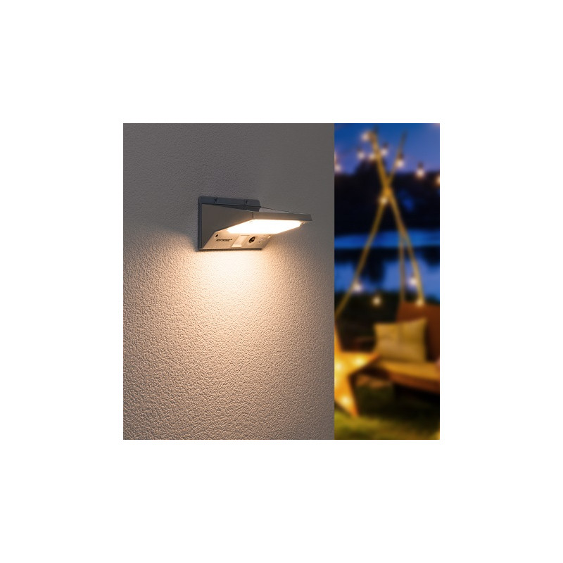 HM LED Solar-Wandleuchte "Burley-2W", PIR & DS, 21 LEDs