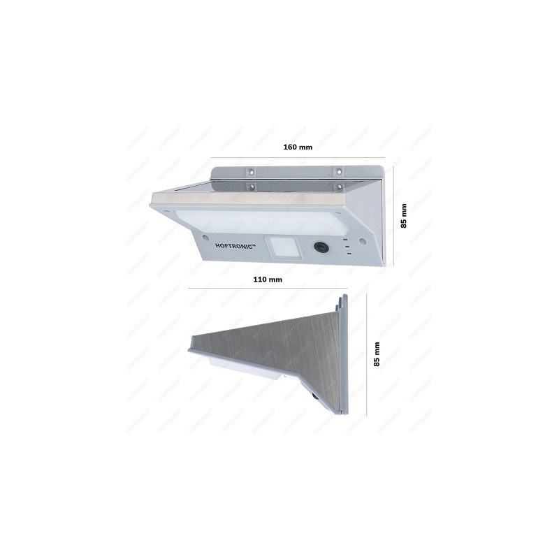 HM LED Solar-Wandleuchte "Burley-2W", PIR & DS, 21 LEDs
