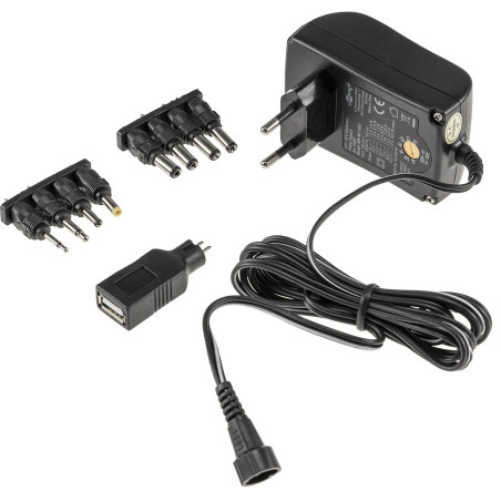 HM Stecker-Netzteil "CT-18", 3/5/6/7.5/9/12V DC, 18W