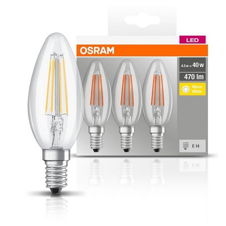 Osram E14 LED Filament Kerzenlampe "Classic B40", 4W, klar