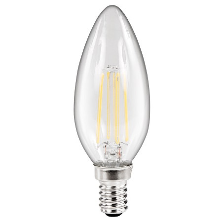McShine LED Kerzenlampe E14 "FILED", 4W, klar