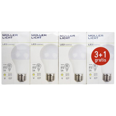 McShine LED Lampe Birne "FILED A60" E27, 10W, matt