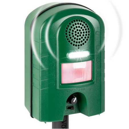 VOSS.sonic Ultraschall Tier-Abwehr mit Bewegungsmelder, Blitzlicht