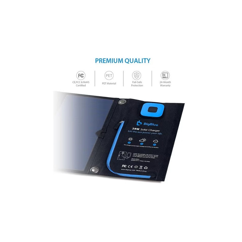 BigBlue Faltbares Solar Ladegerät "B401E", 28W