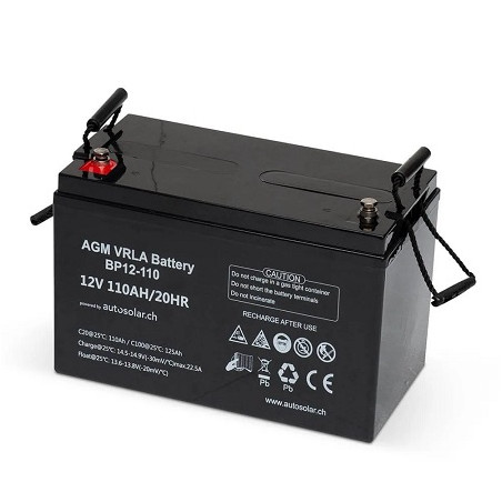 Autosolar AGM Batterie/Akku, 110 Ah, 12 V