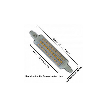 HM LED-Leuchtstab, R7s, 10W, 118mm, dimmbar | 2129