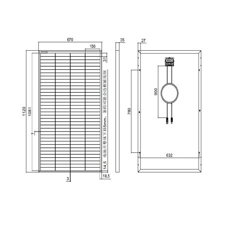 Prevent 150W monokristallines 24V Solarpanel "PV-150-M-72-SH"